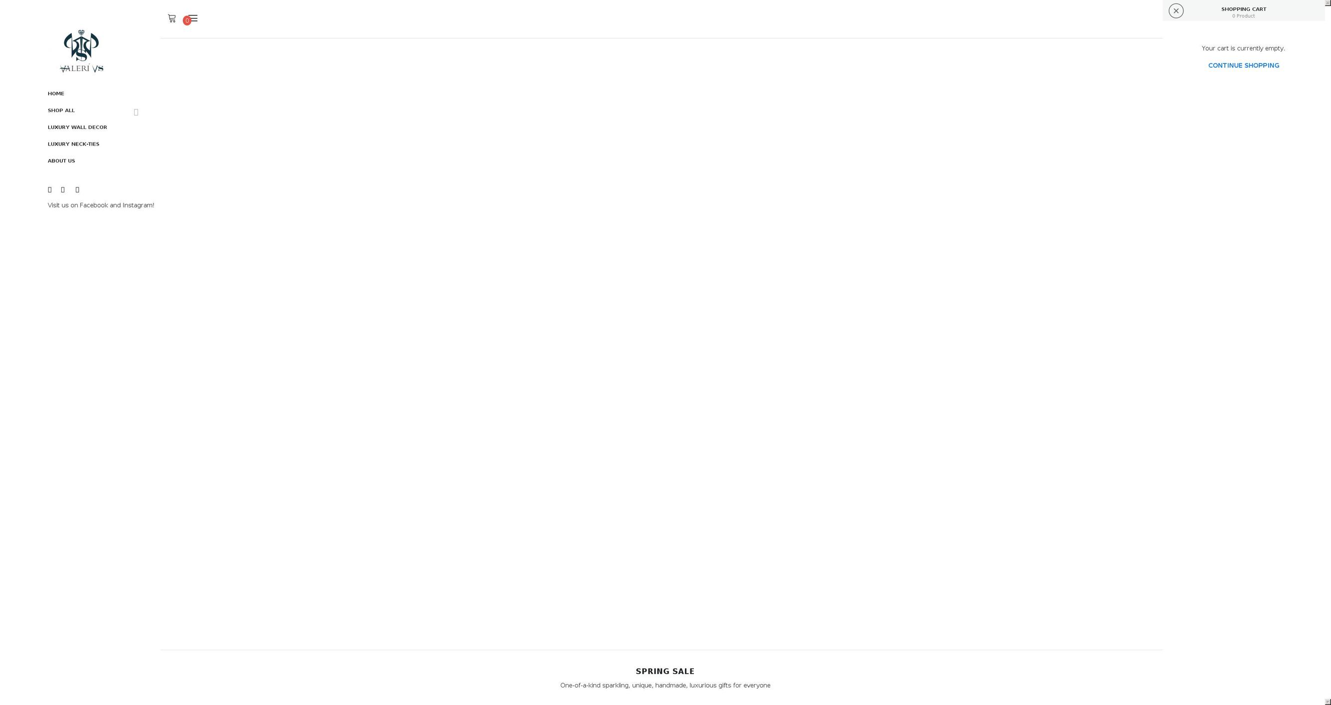 valerivs.com shopify website screenshot