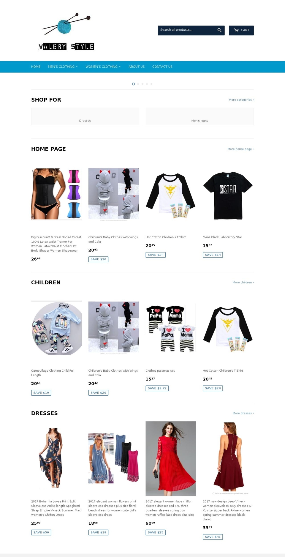 valery-style.com shopify website screenshot