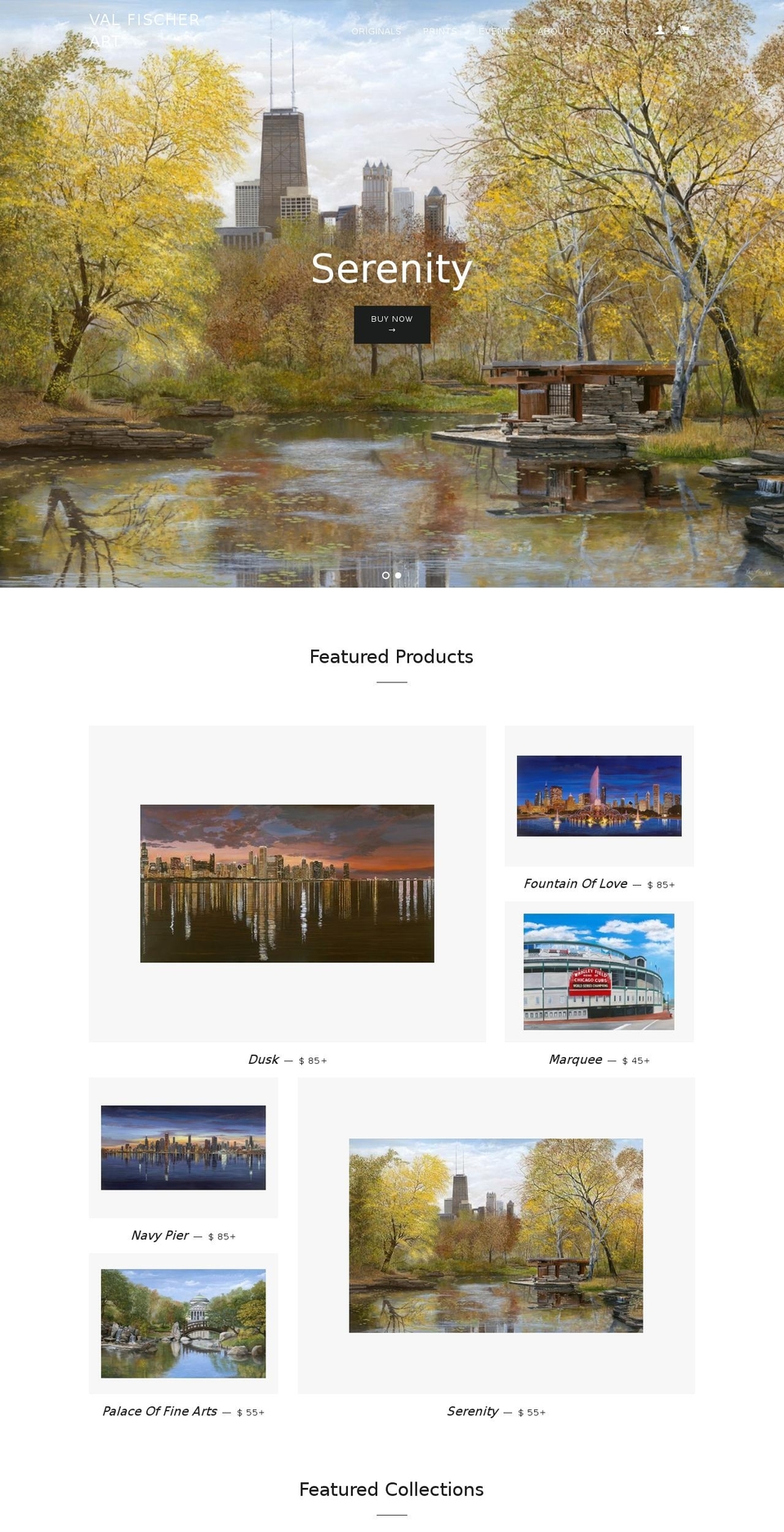 valfischer.com shopify website screenshot