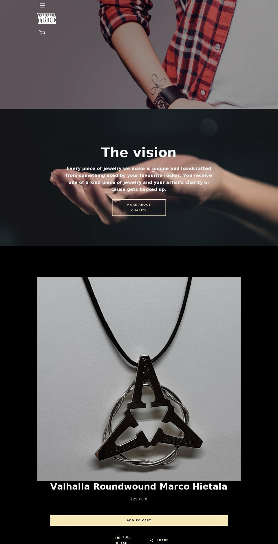 valhallatribe.com shopify website screenshot