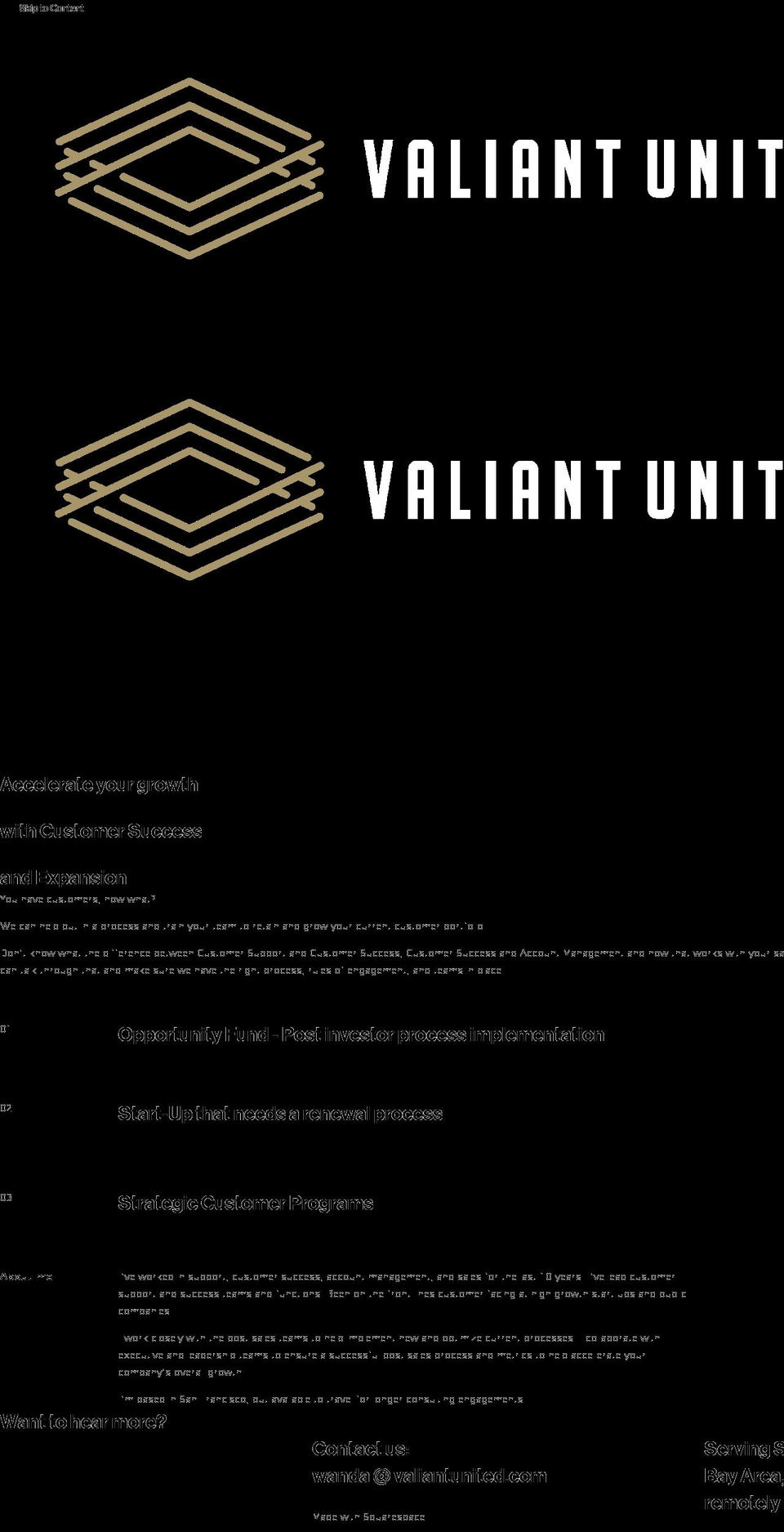 valiantunited.com — Shopify storefront screenshot