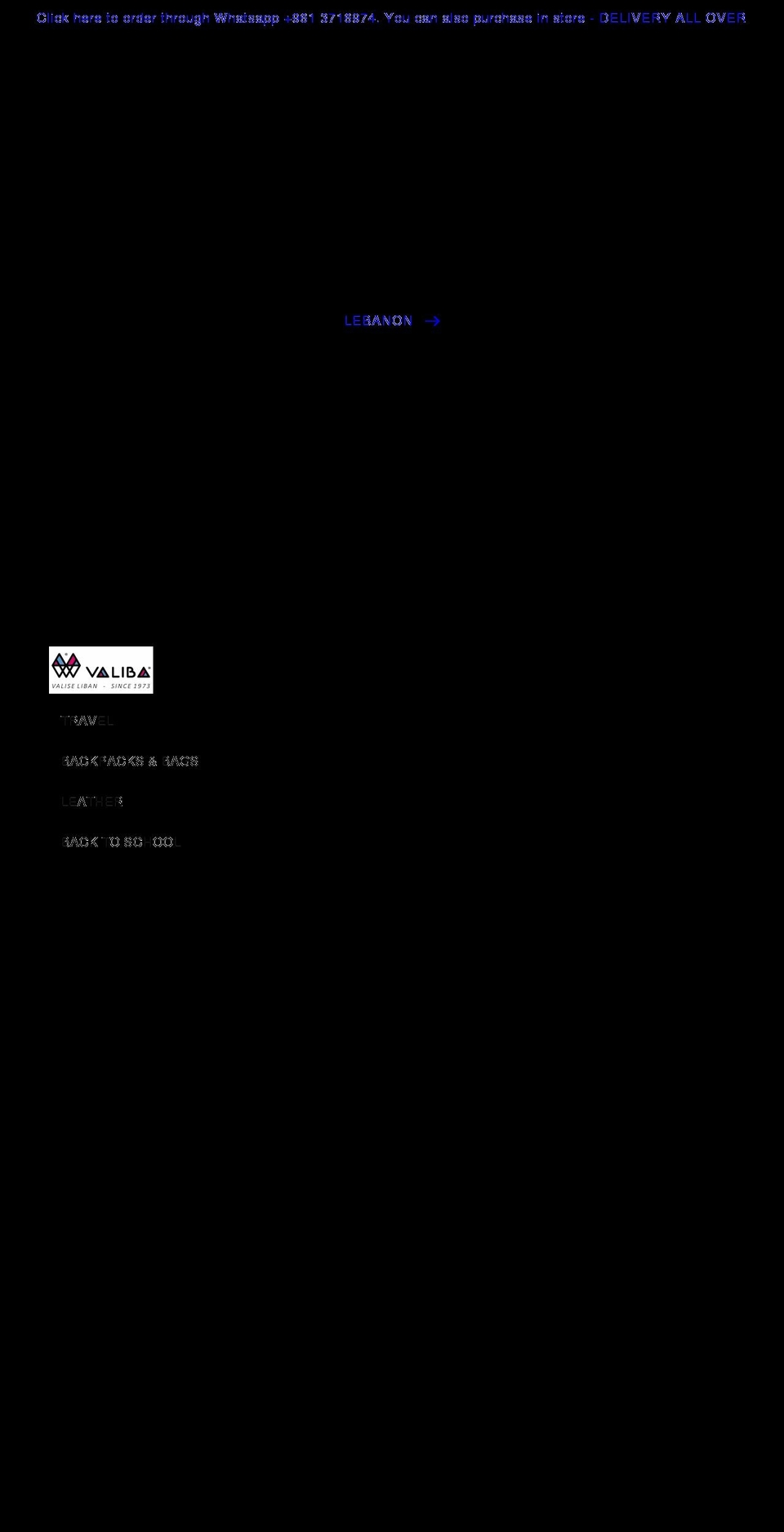 valiba.com shopify website screenshot