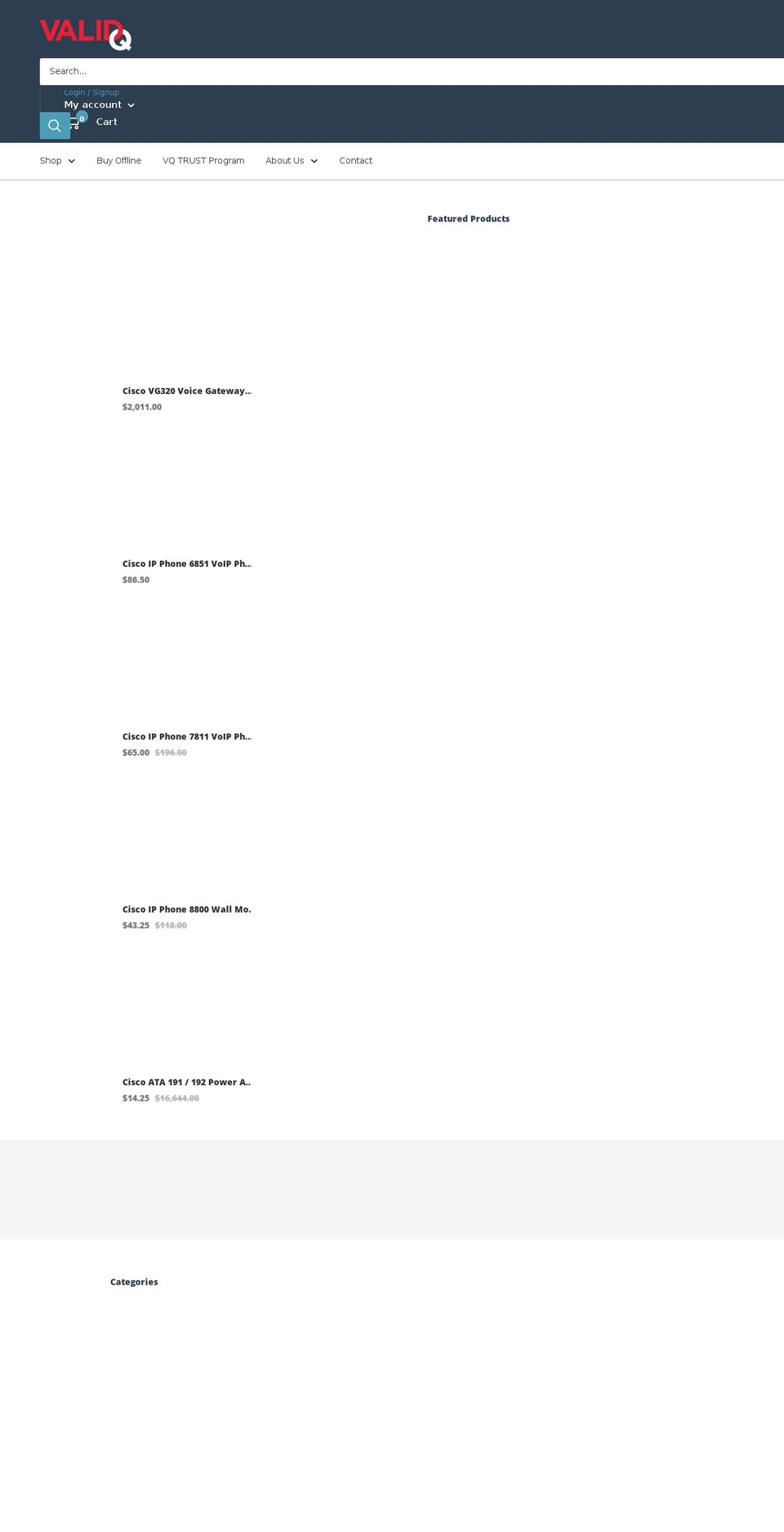 validq.com shopify website screenshot