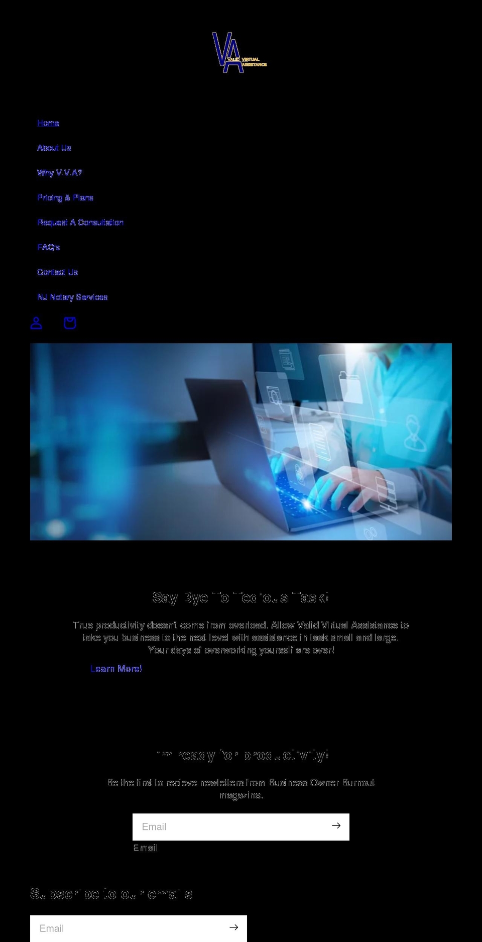 validtm.com shopify website screenshot