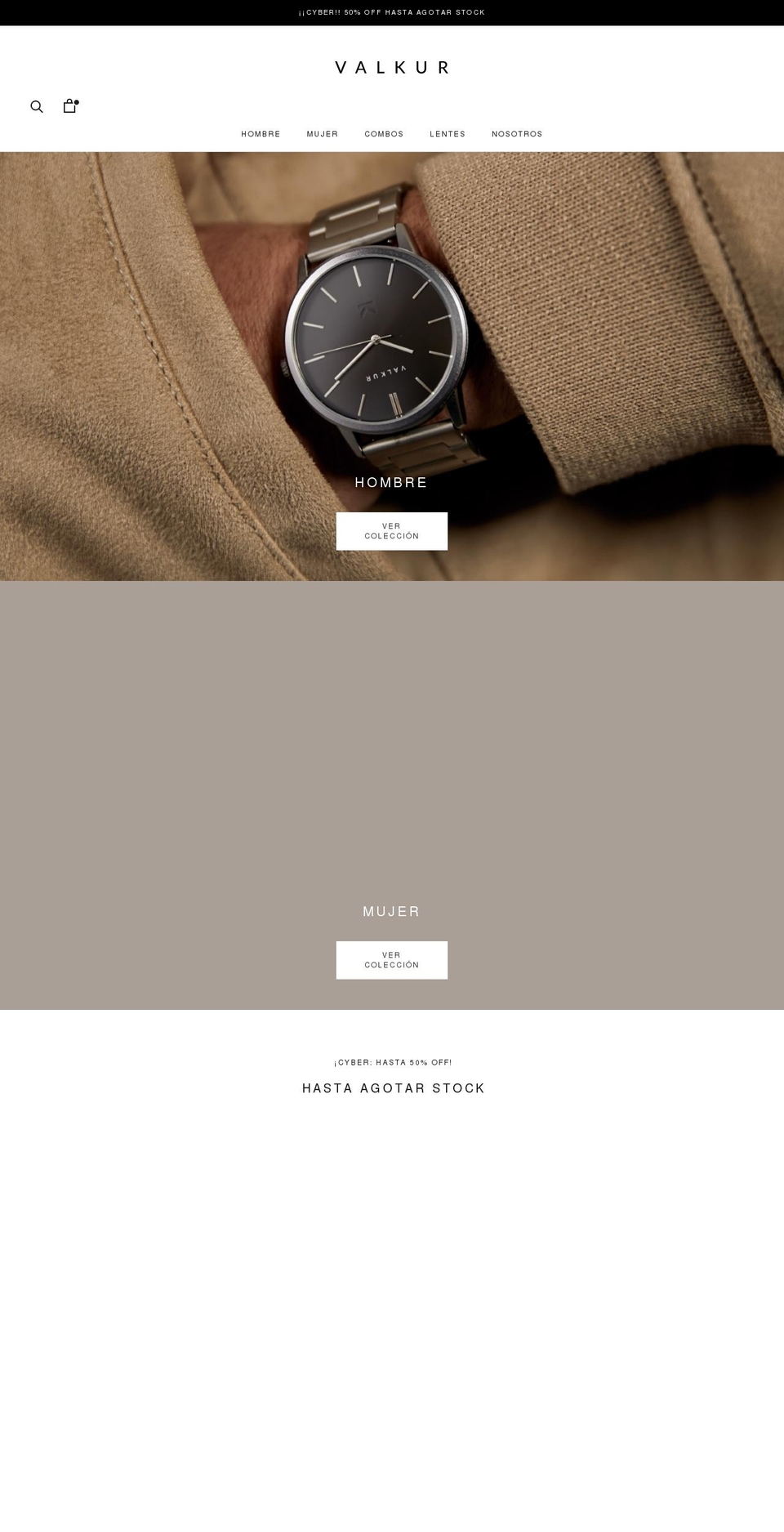 valkur.cl shopify website screenshot