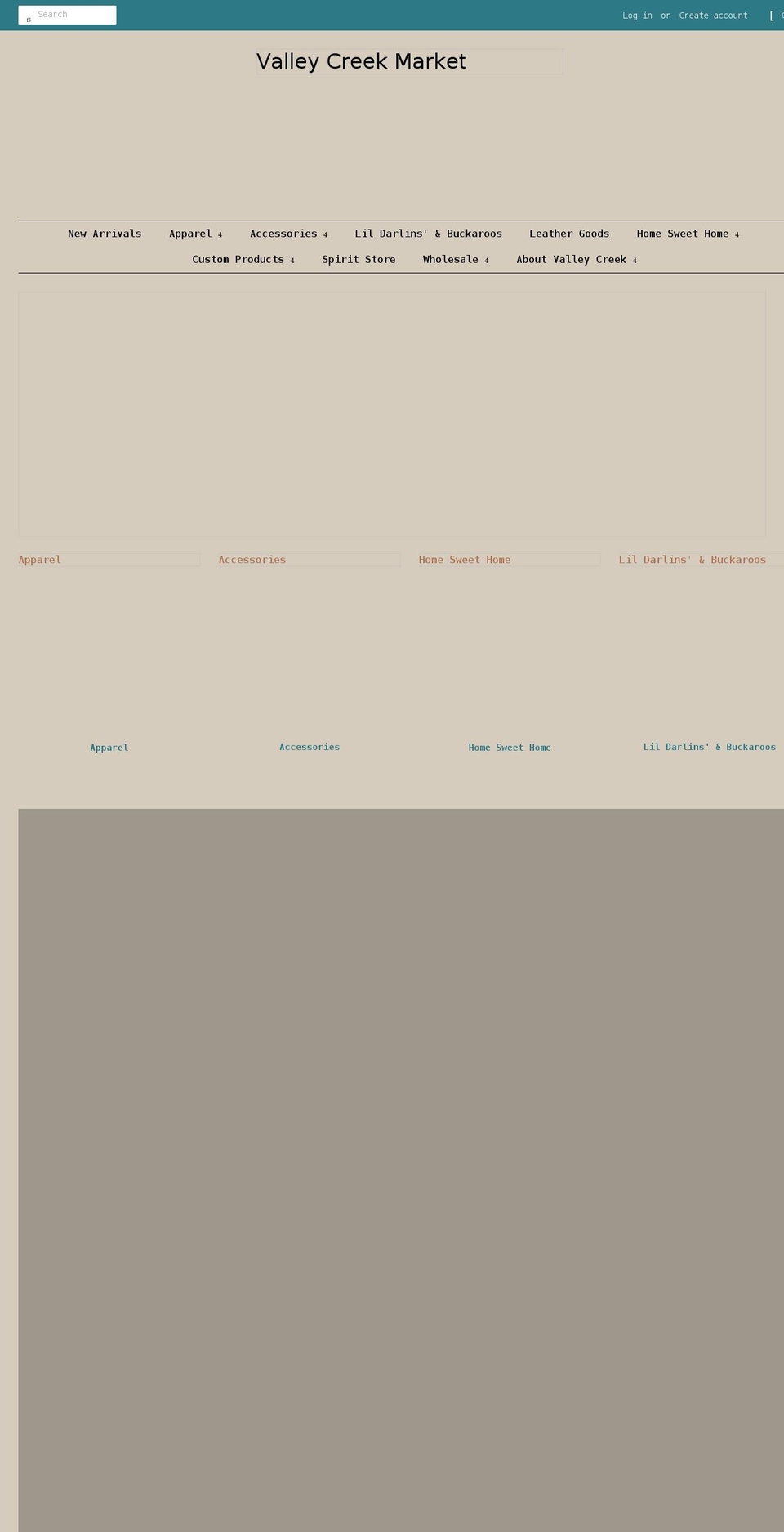 valleycreekmarket.com shopify website screenshot