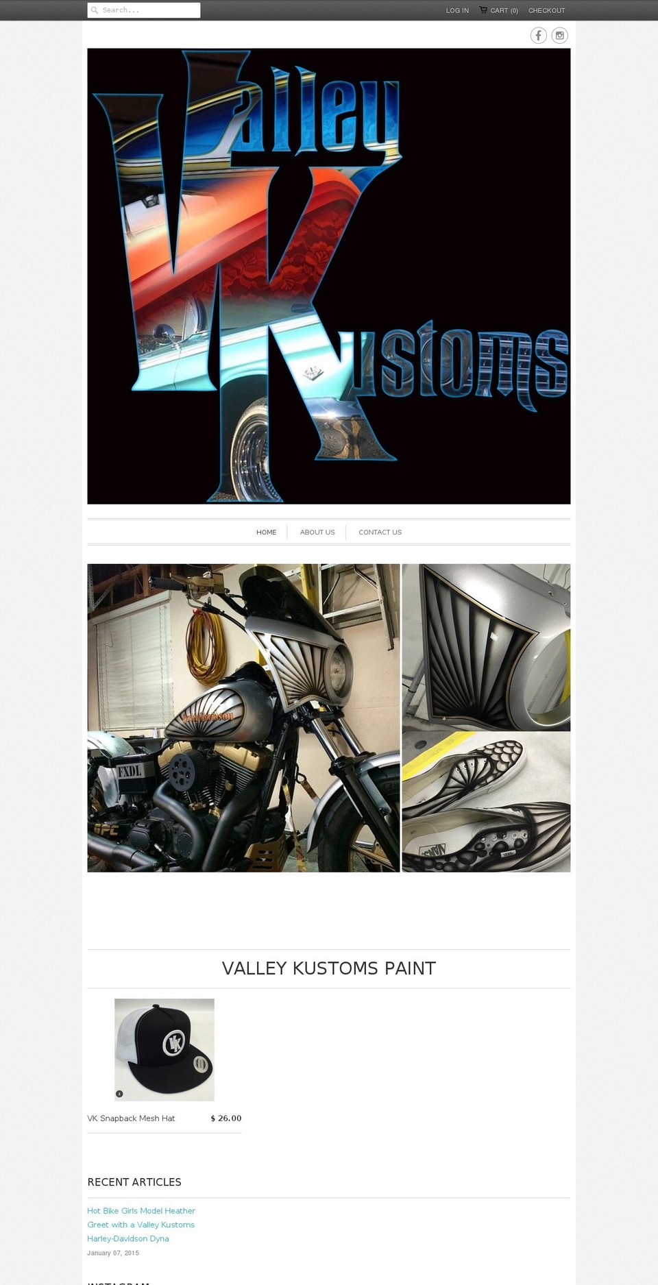 valleykustoms.com shopify website screenshot