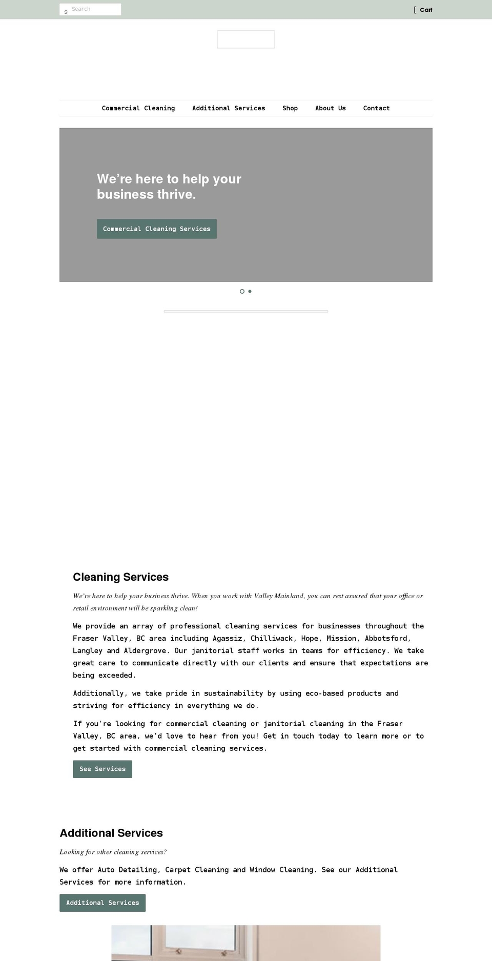 valleymainland.com shopify website screenshot