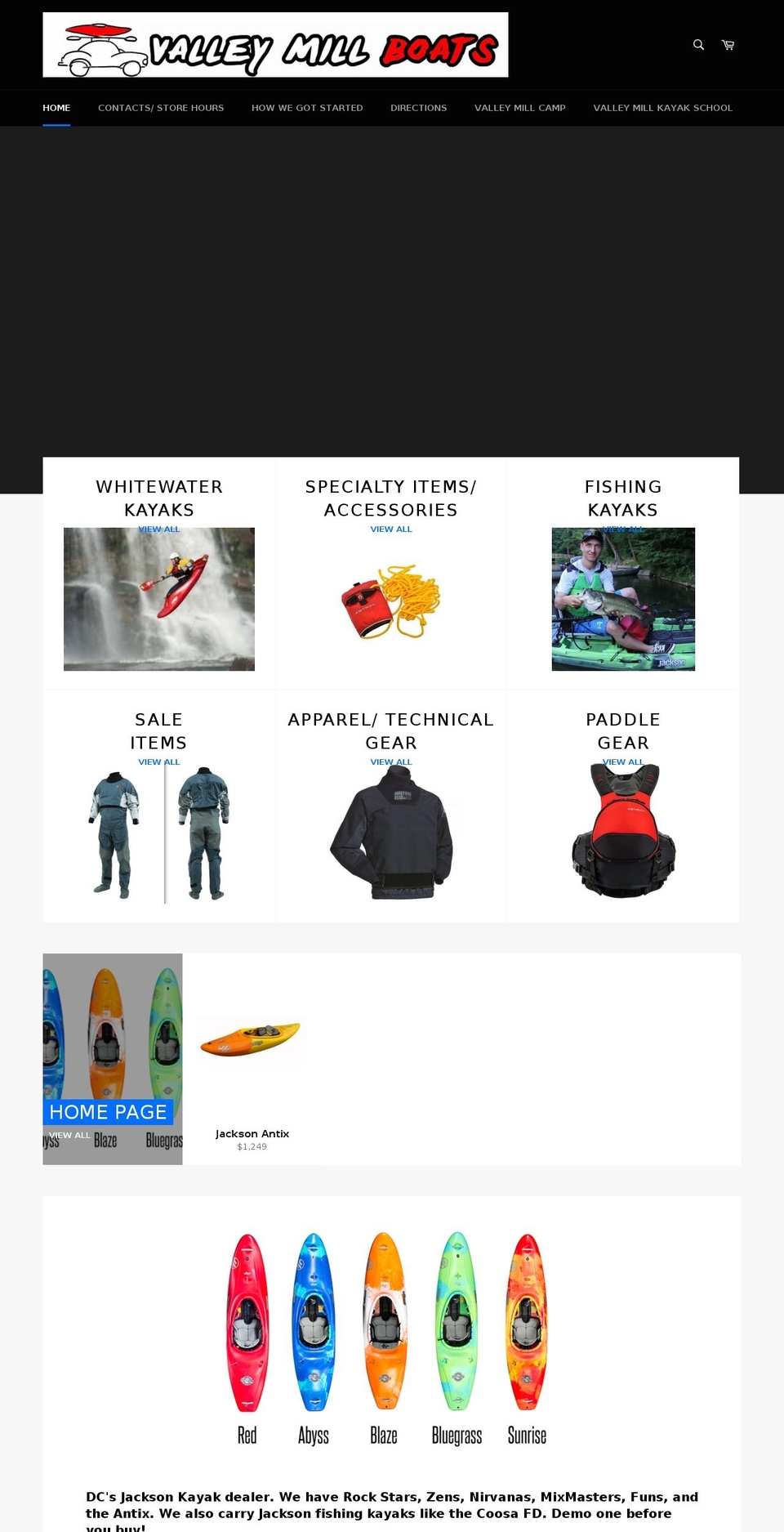valleymillboats.com — Shopify storefront screenshot