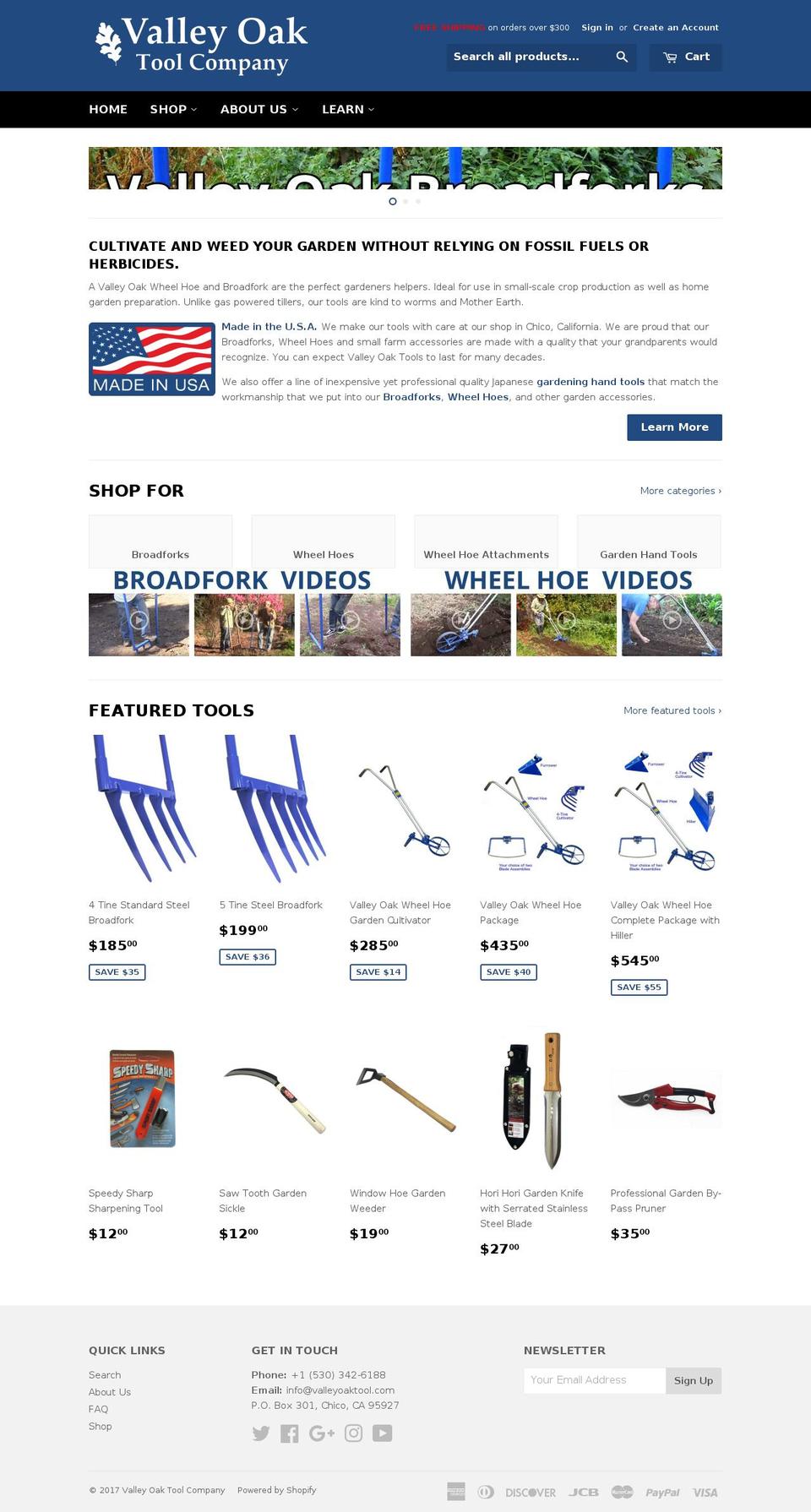 valleyoaktool.com shopify website screenshot