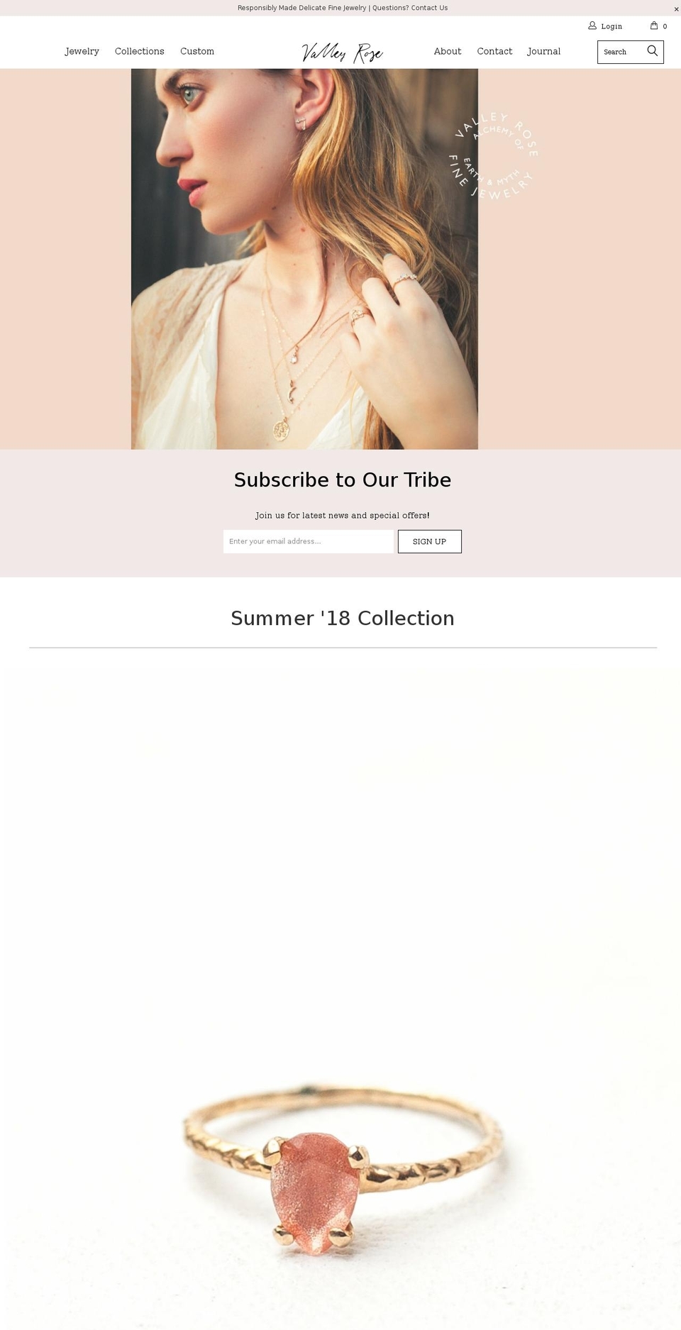 valleyrosestudio.com shopify website screenshot