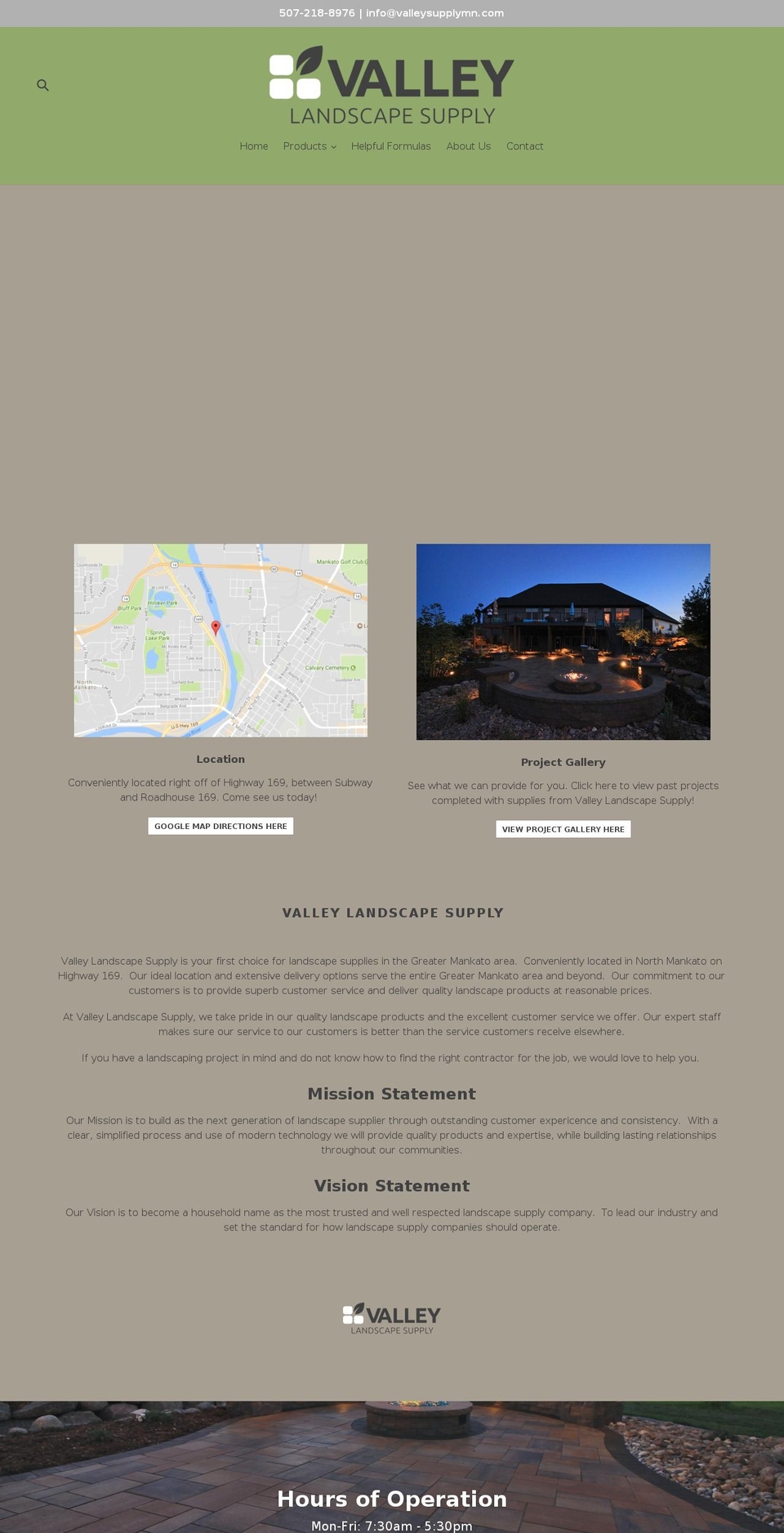 valleysupplymn.com — Shopify storefront screenshot