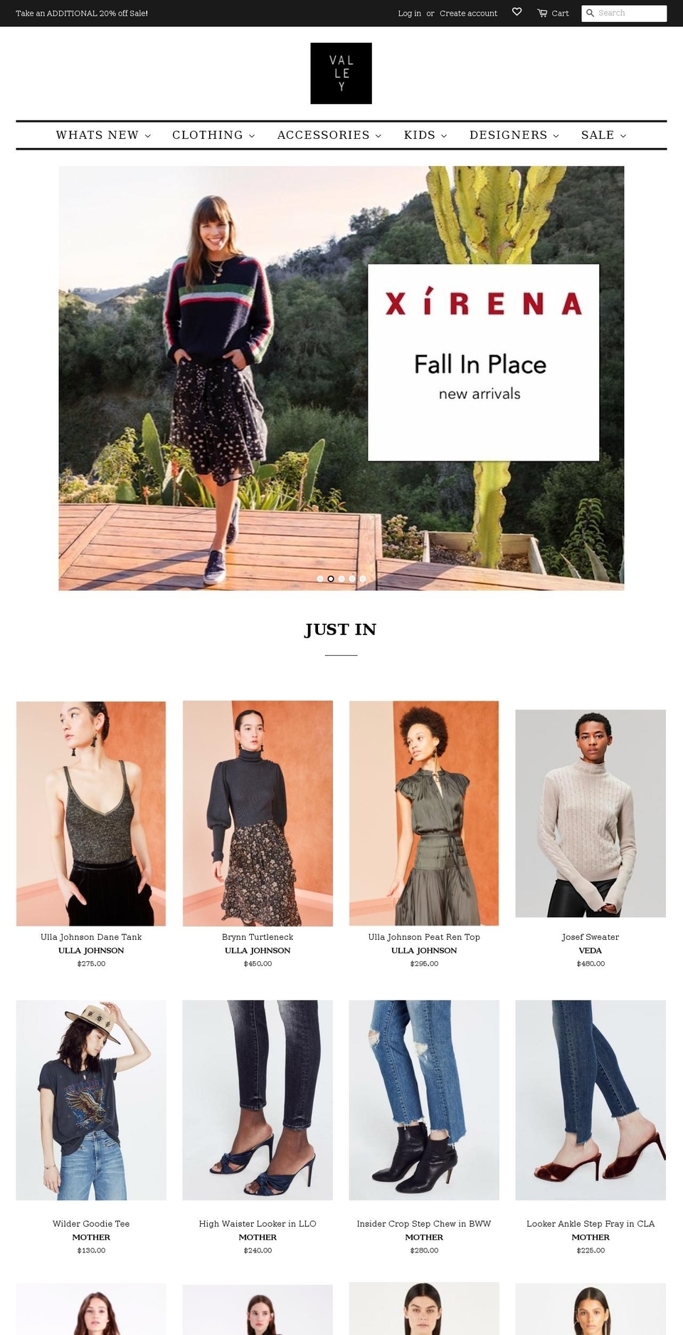 valleytribeca.com shopify website screenshot