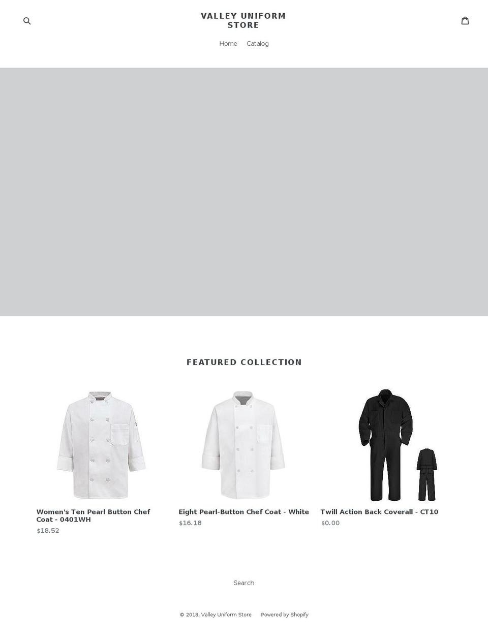 valleyuniformstore.com — Shopify storefront screenshot