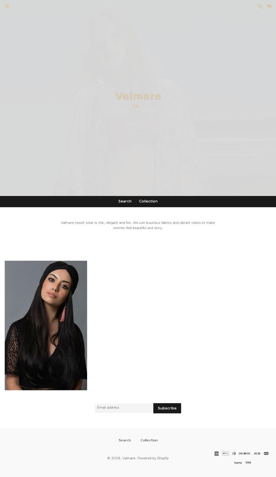 valmarecollection.com — Shopify storefront screenshot