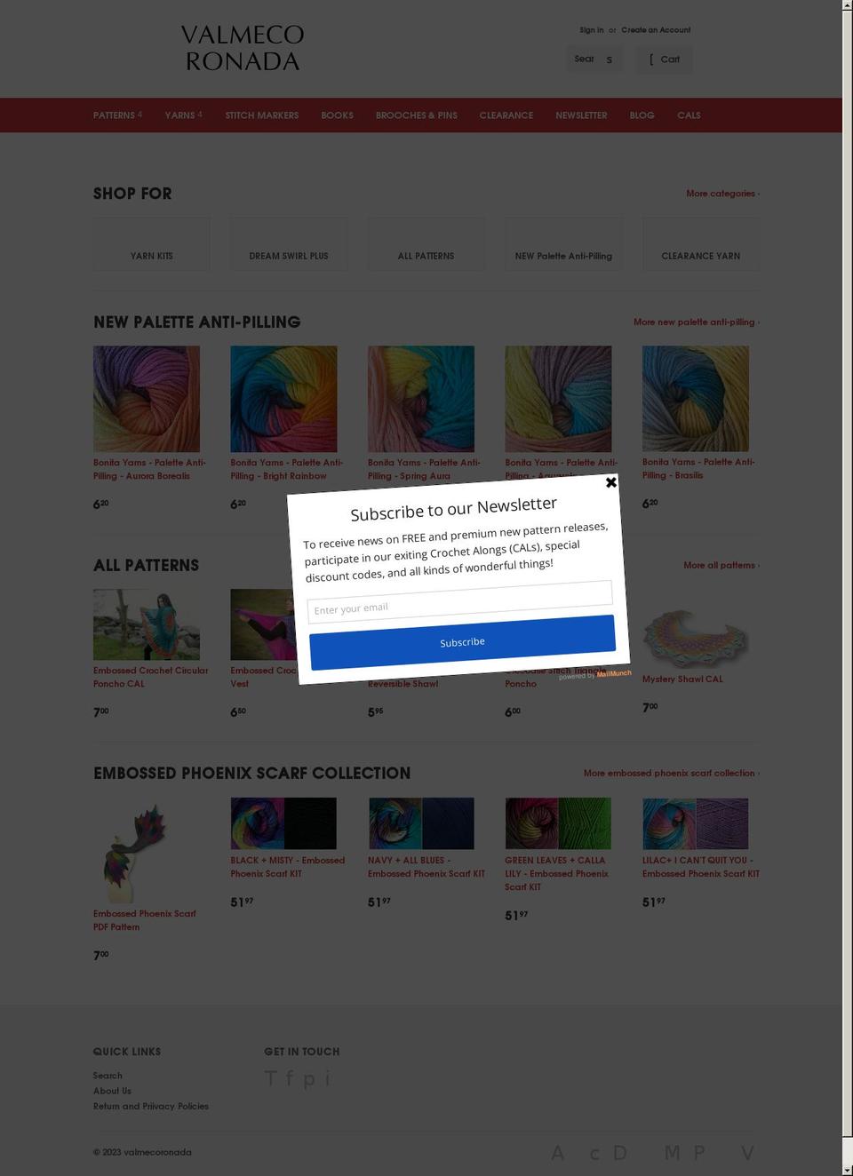 valmecoronada.com shopify website screenshot
