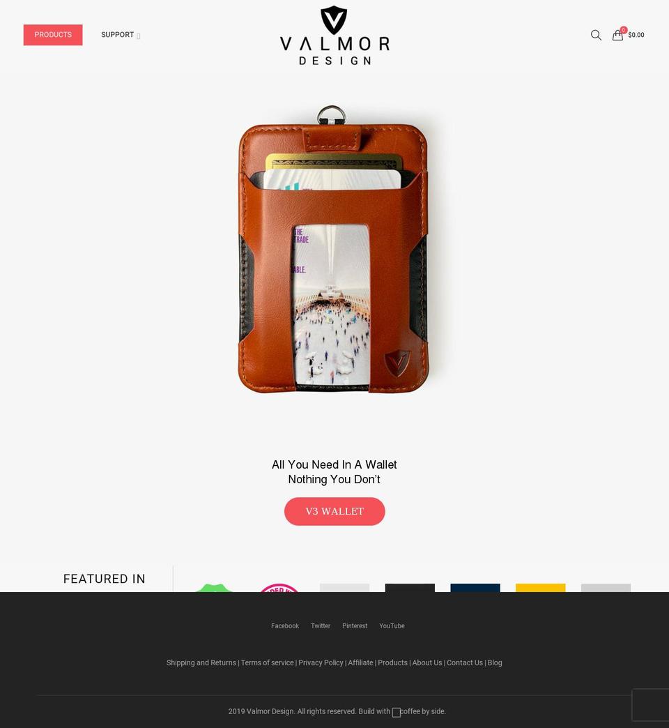 valmordesign.com shopify website screenshot