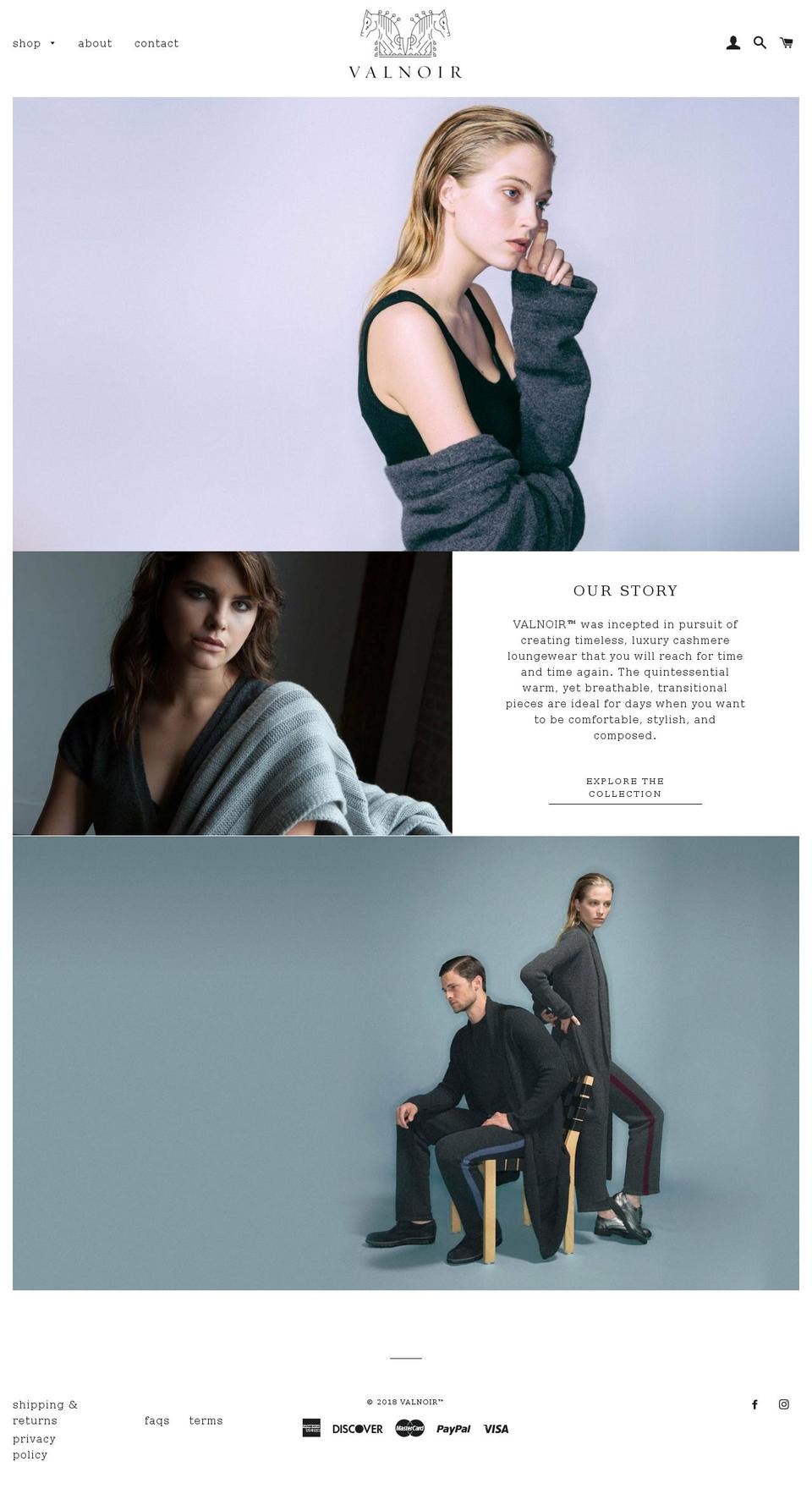 valnoir.com shopify website screenshot