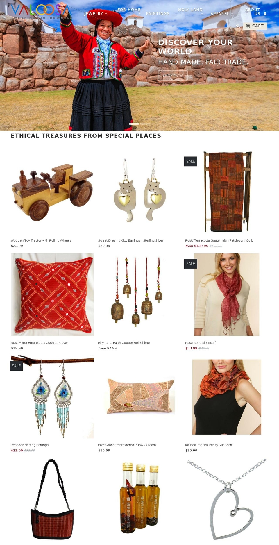 valoosacrafts.com shopify website screenshot