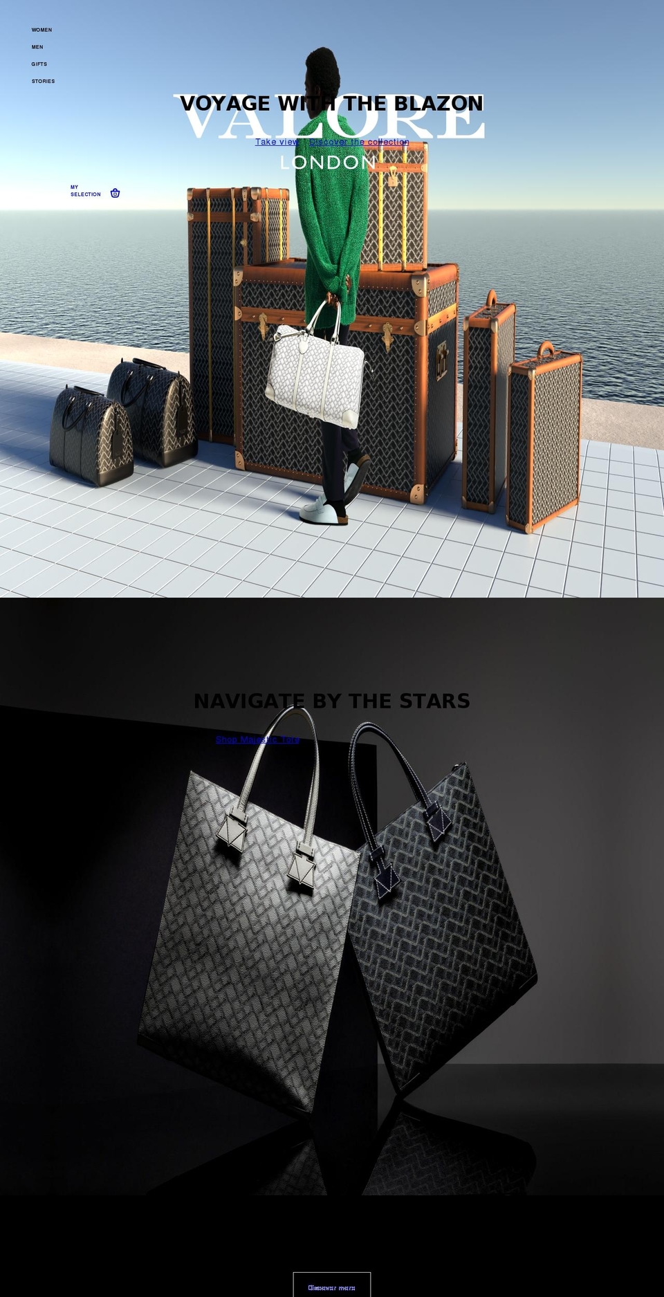 valorelondon.com shopify website screenshot