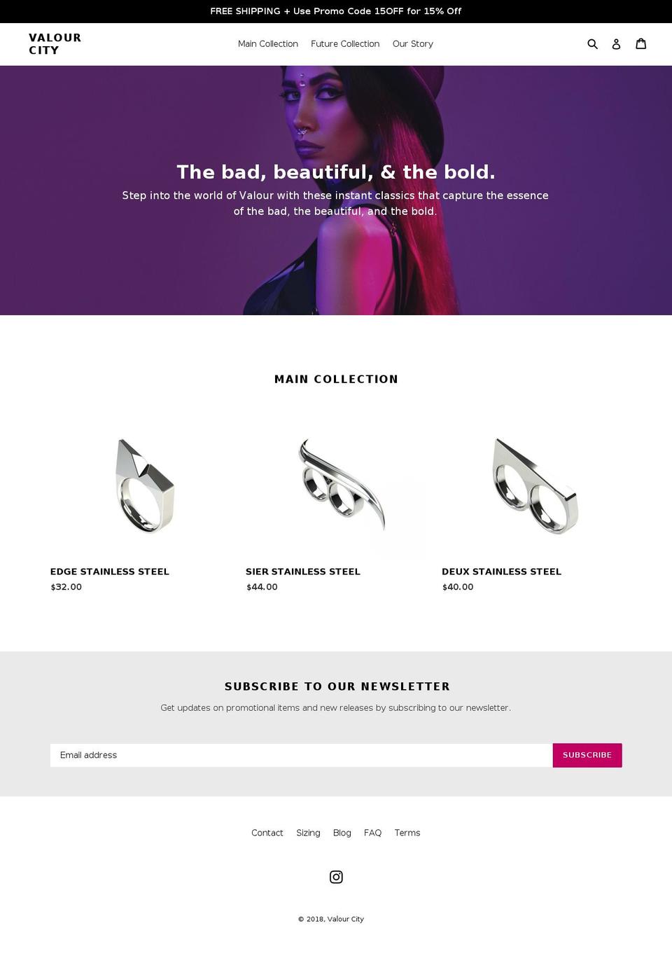 valourcity.com — Shopify storefront screenshot