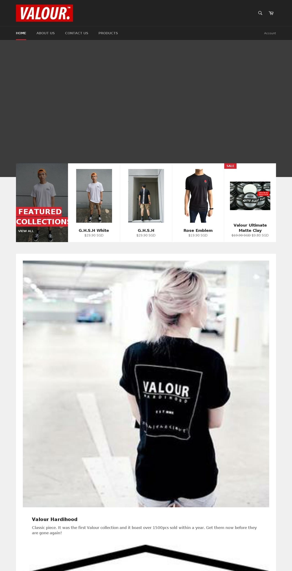 valoursg.com — Shopify storefront screenshot