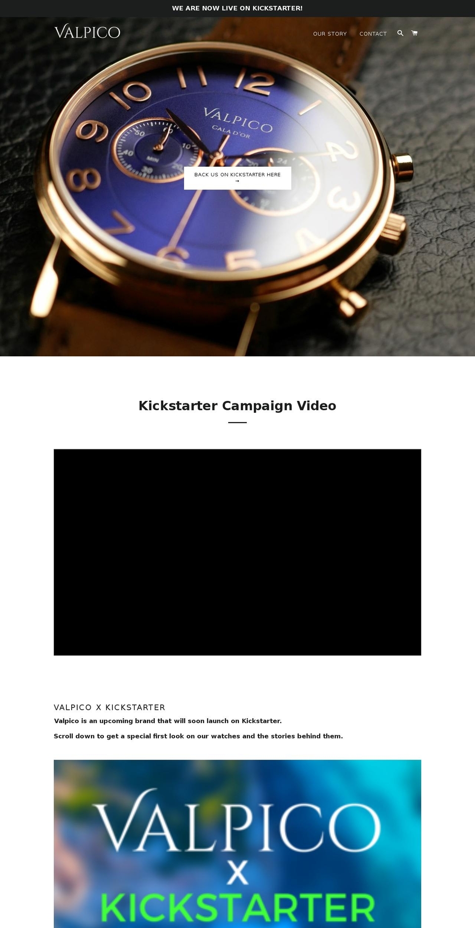 valpicowatches.com — Shopify storefront screenshot