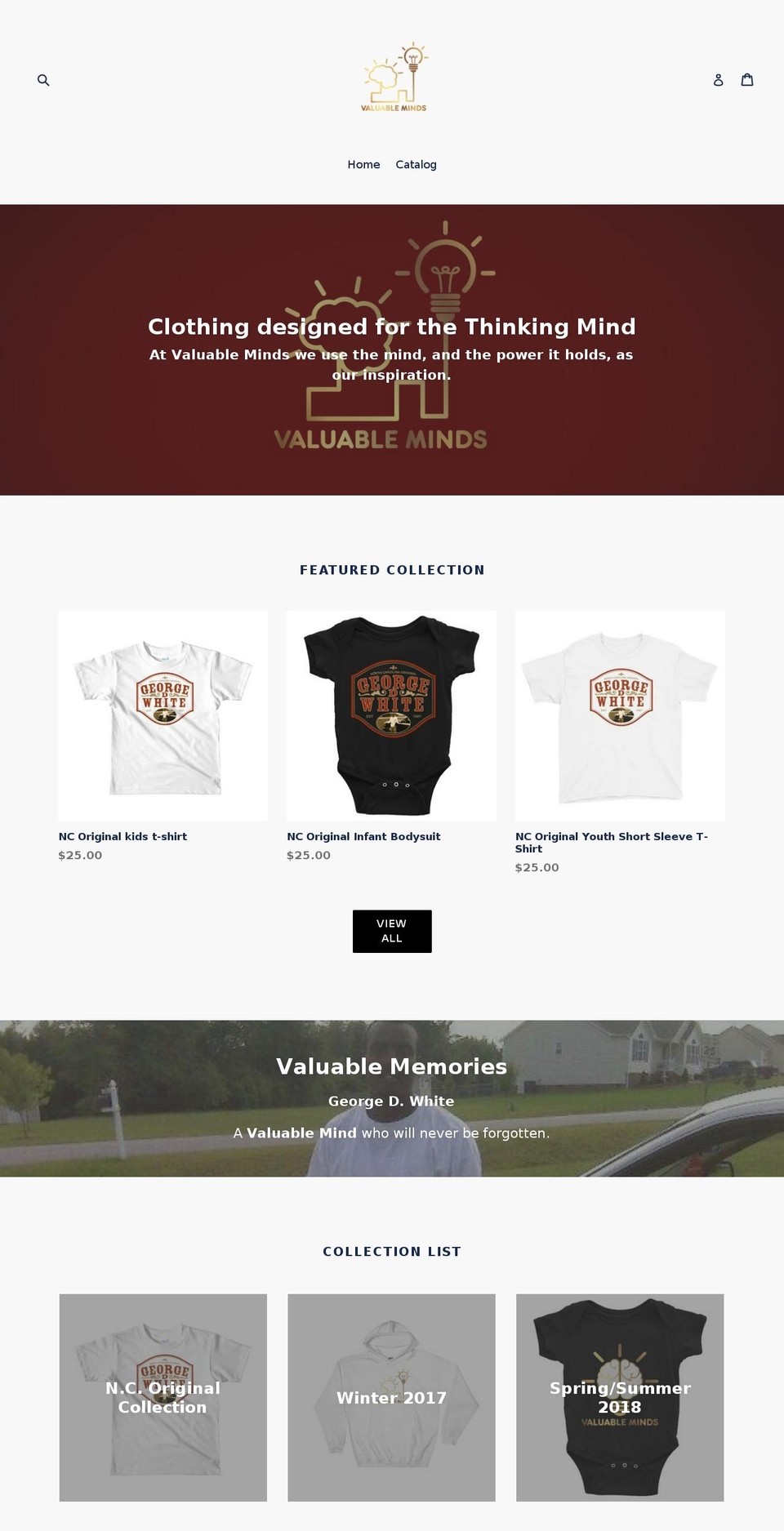 valuable-minds.com shopify website screenshot