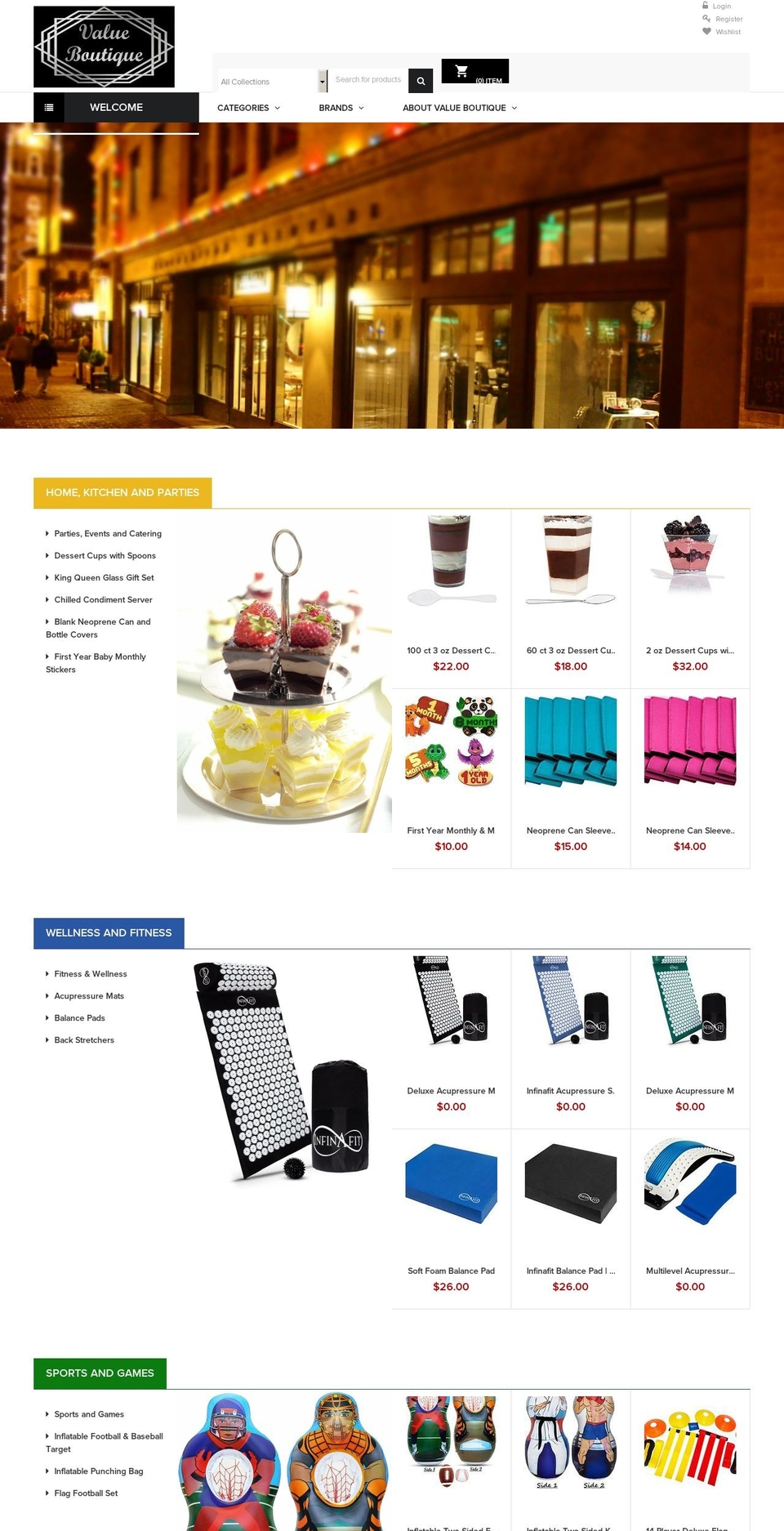 valueboutiques.com — Shopify storefront screenshot