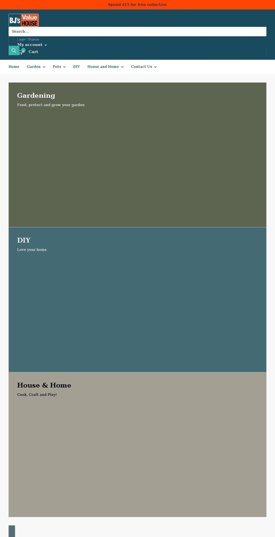 valuehousestores.co.uk shopify website screenshot