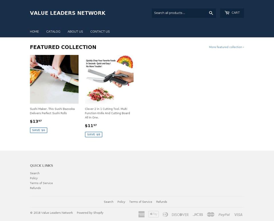 valueleaders.net shopify website screenshot