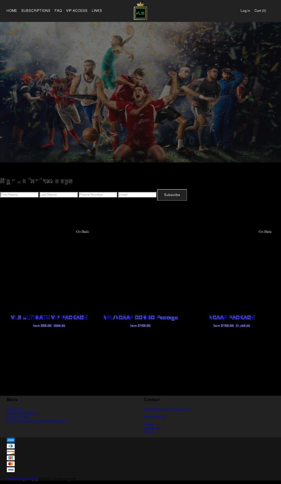 valuelocksports.com shopify website screenshot