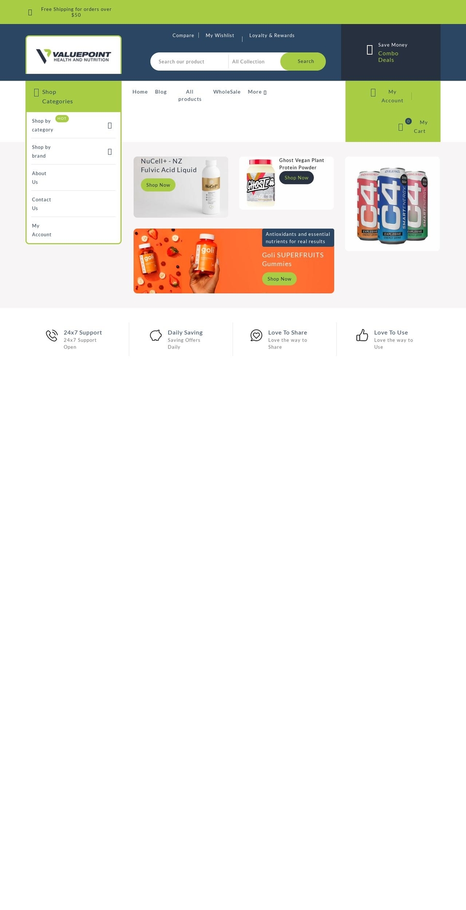 Valuepoint Shopify theme site example valuepoint.nz