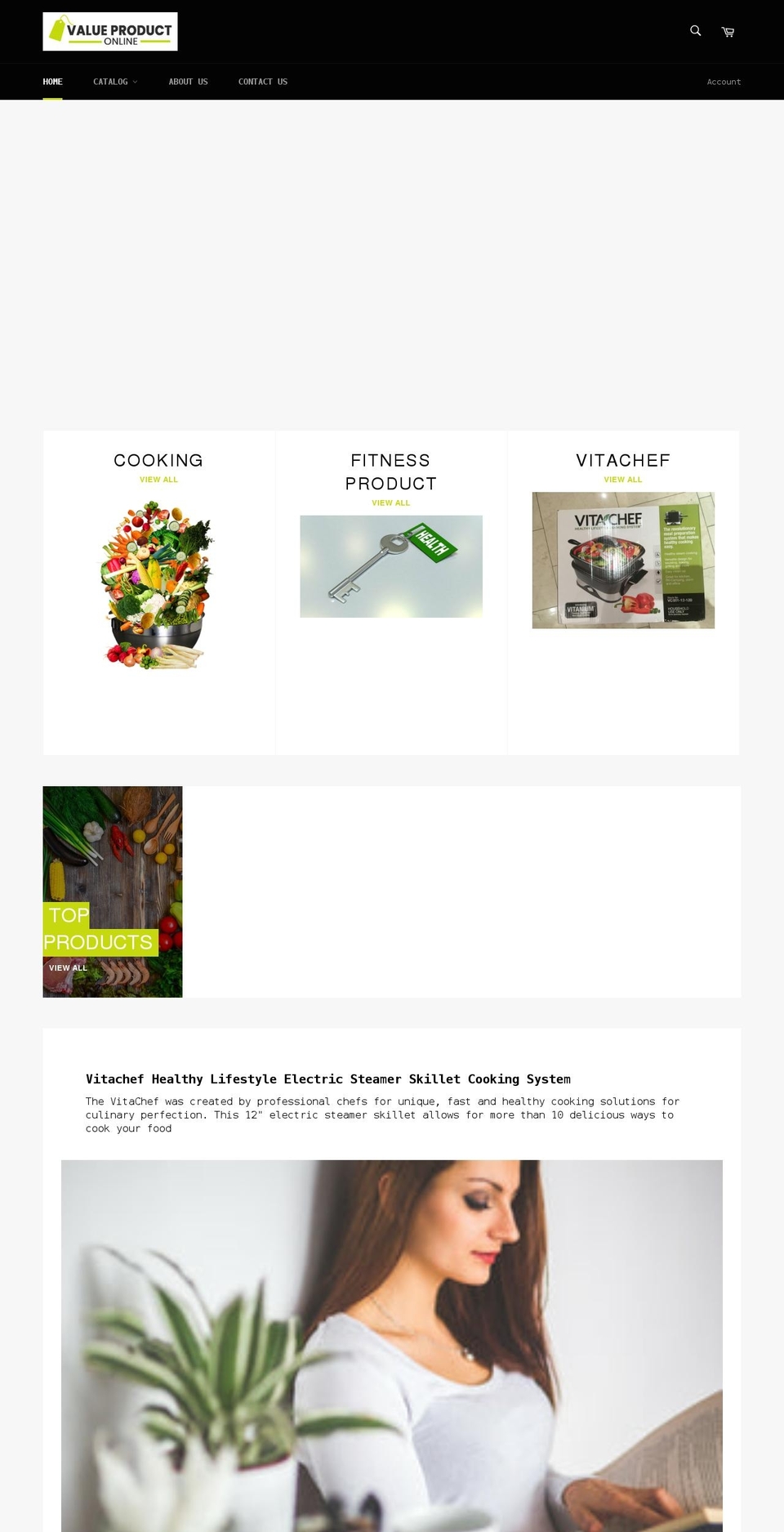 valueproductonline.com shopify website screenshot