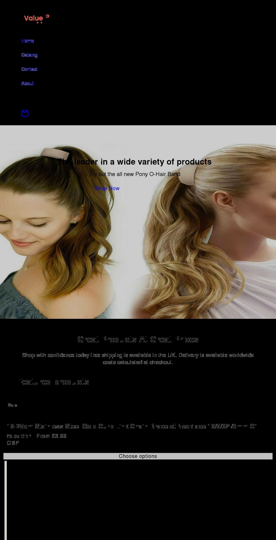 valueproductsonline.com shopify website screenshot