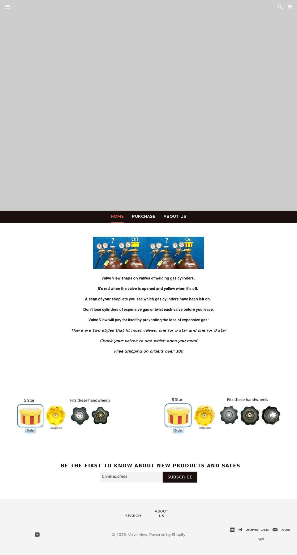 valveview.com shopify website screenshot