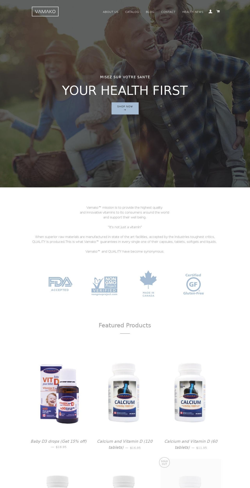 vamako.com shopify website screenshot