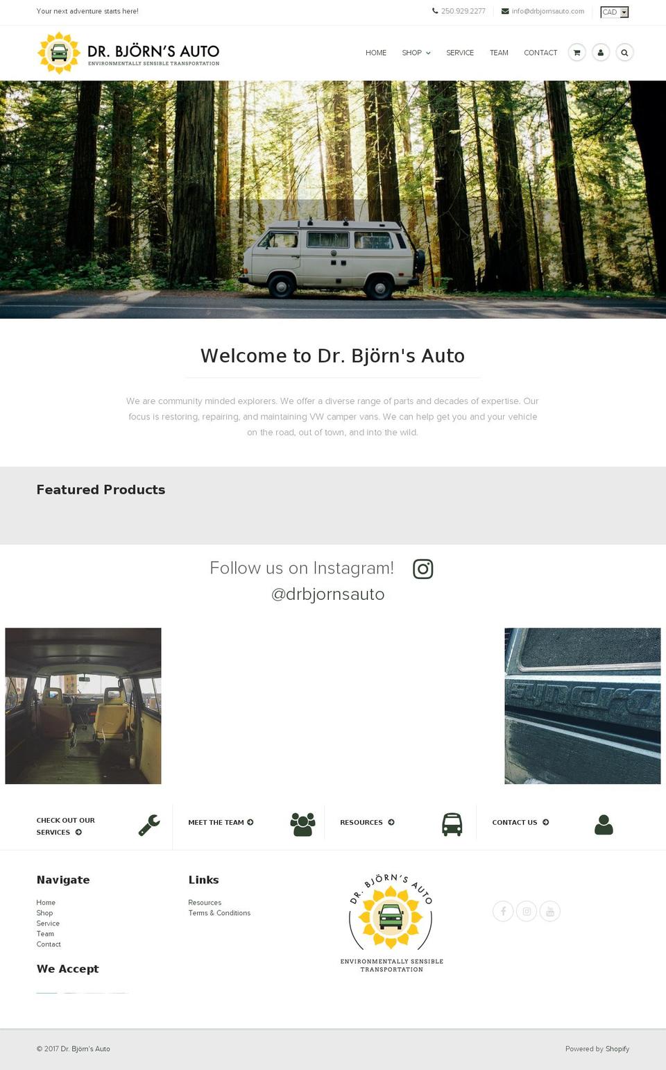vanagonia.com shopify website screenshot