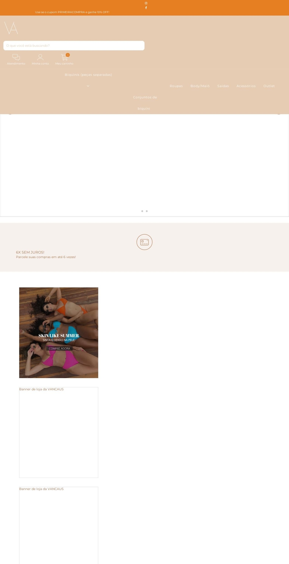 vancaus.com — Shopify storefront screenshot