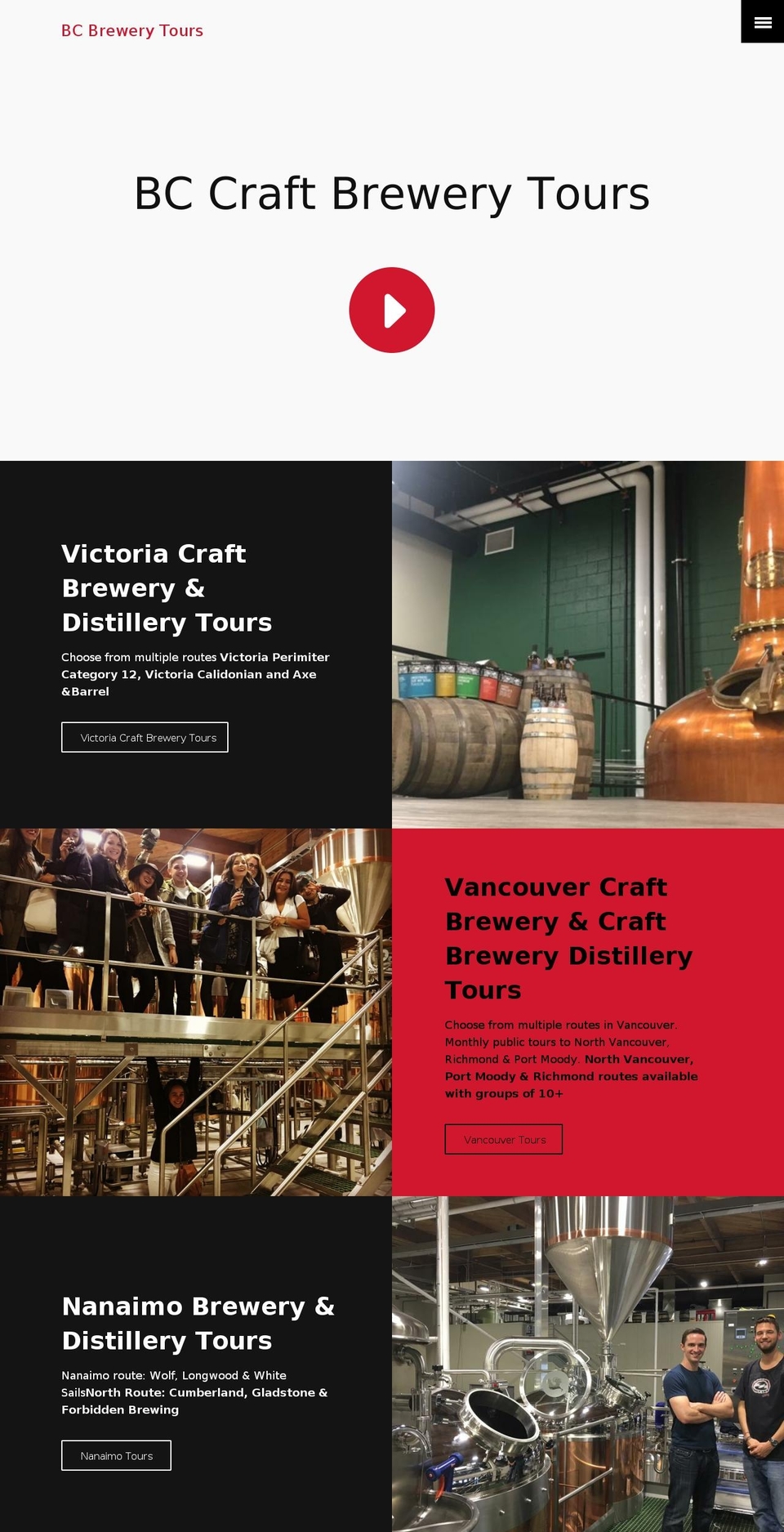 vancouverdistillerytour.com shopify website screenshot