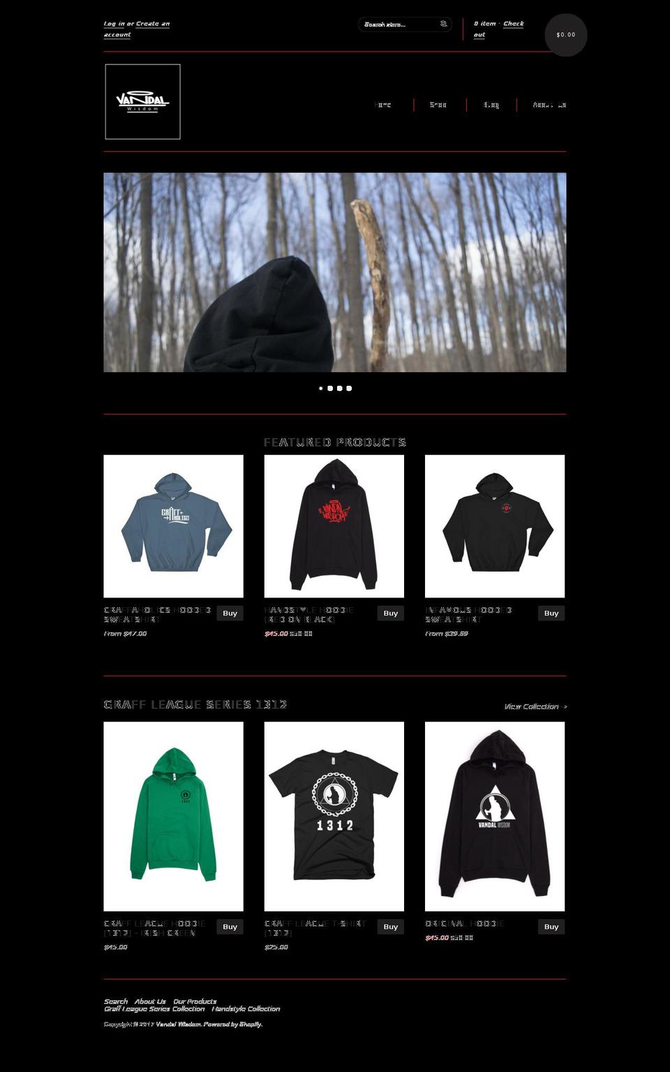 vandalwisdom.com shopify website screenshot