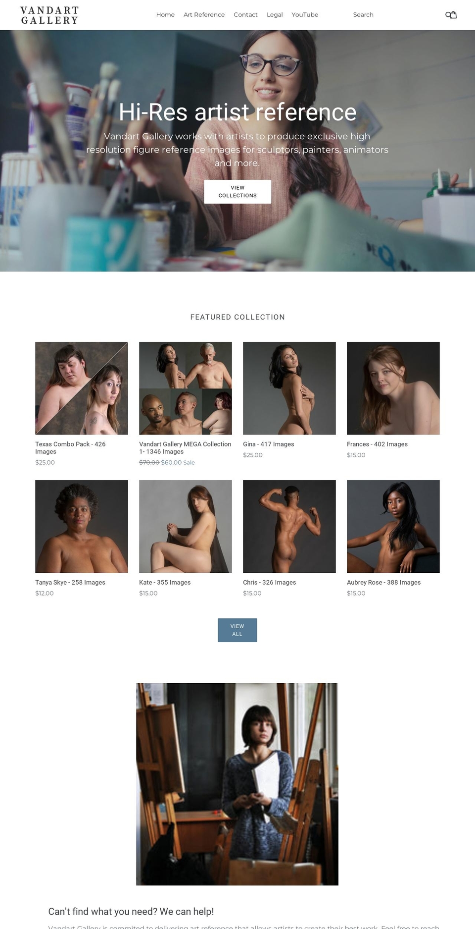 vandartgallery.com — Shopify storefront screenshot