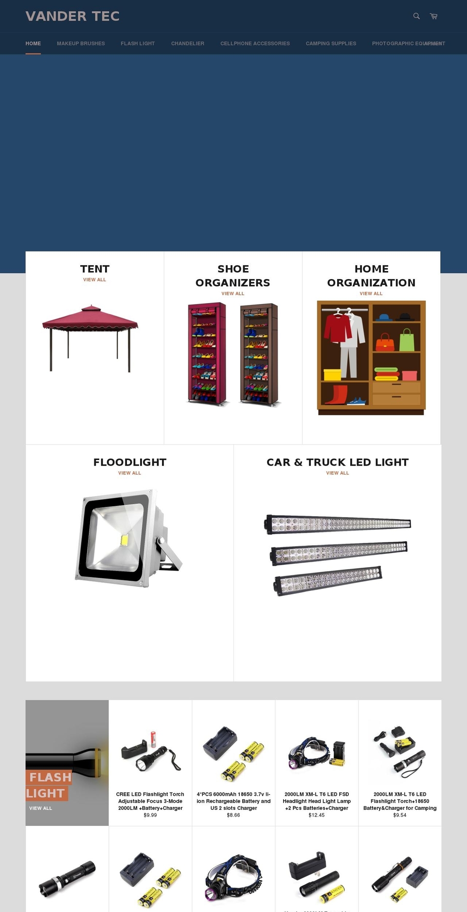 vandershop.com — Shopify storefront screenshot
