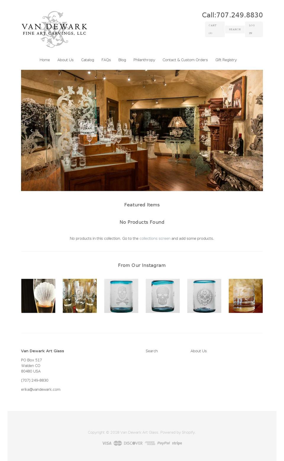 vandewarkart.com — Shopify storefront screenshot