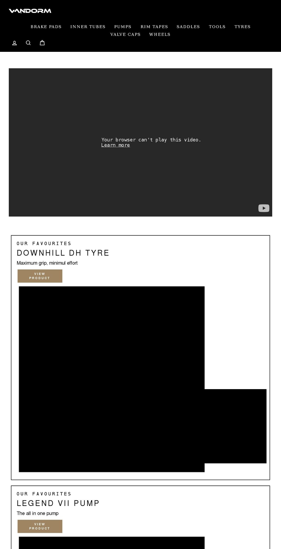 vandorm.co.uk shopify website screenshot