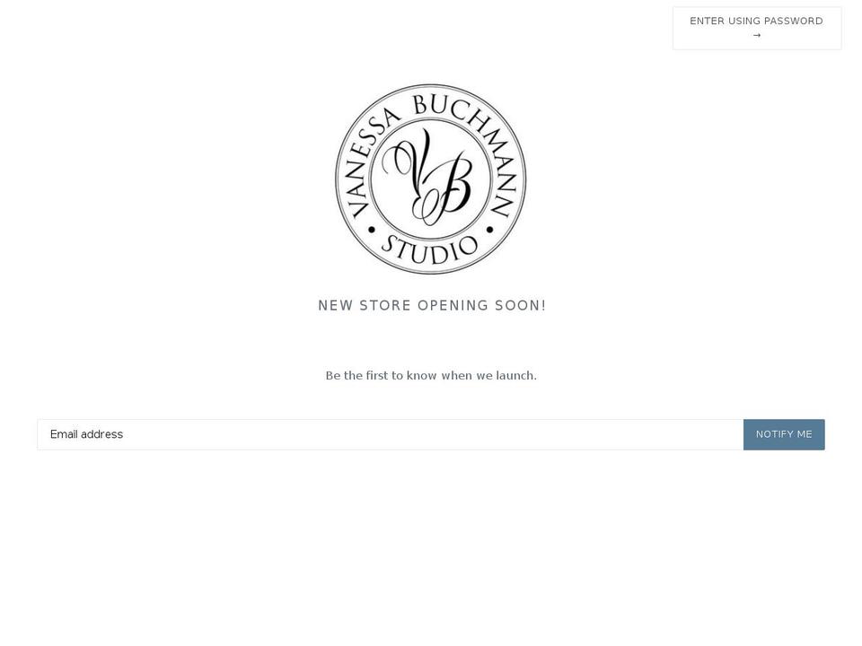vanessabuchmann.com — Shopify storefront screenshot