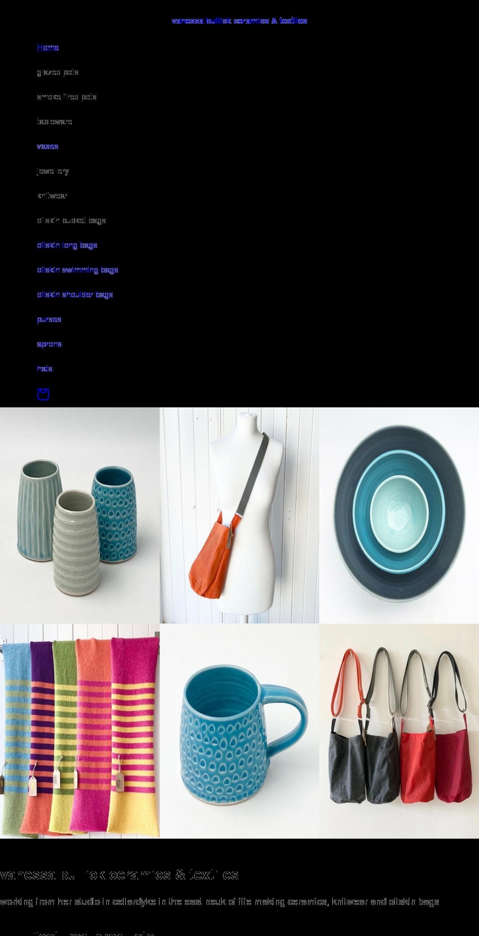 vanessabullick.co.uk shopify website screenshot
