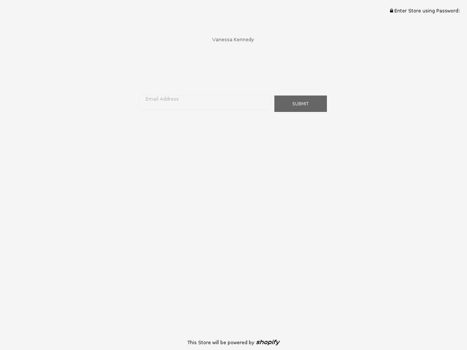 vanessakennedy.com — Shopify storefront screenshot