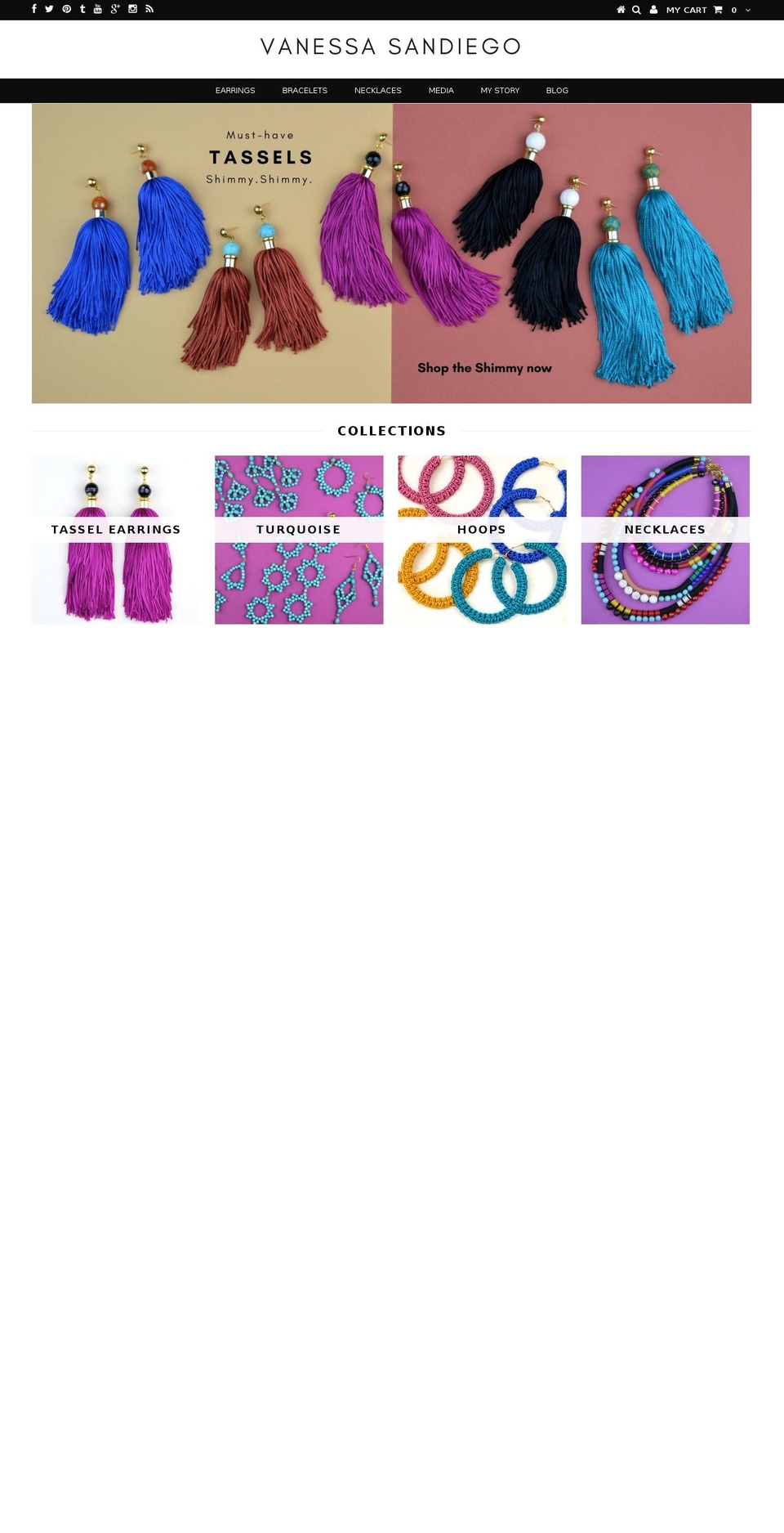 vanessasandiego.com.au shopify website screenshot