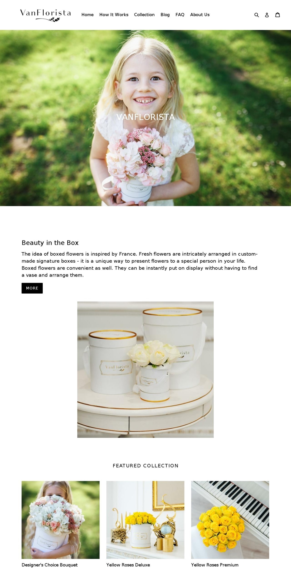 vanflorista.com — Shopify storefront screenshot